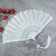 古风单花扇子旗袍汉服折叠扇塑料舞蹈广场复古网红夏季女士折扇