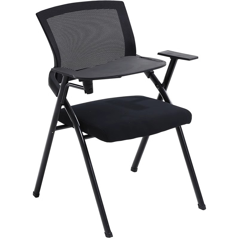 Silla de entrenamiento al por mayor con tablero de mesa con tablero de escritura plegable con respaldo plegable silla de oficina Silla de conferencia fabricante