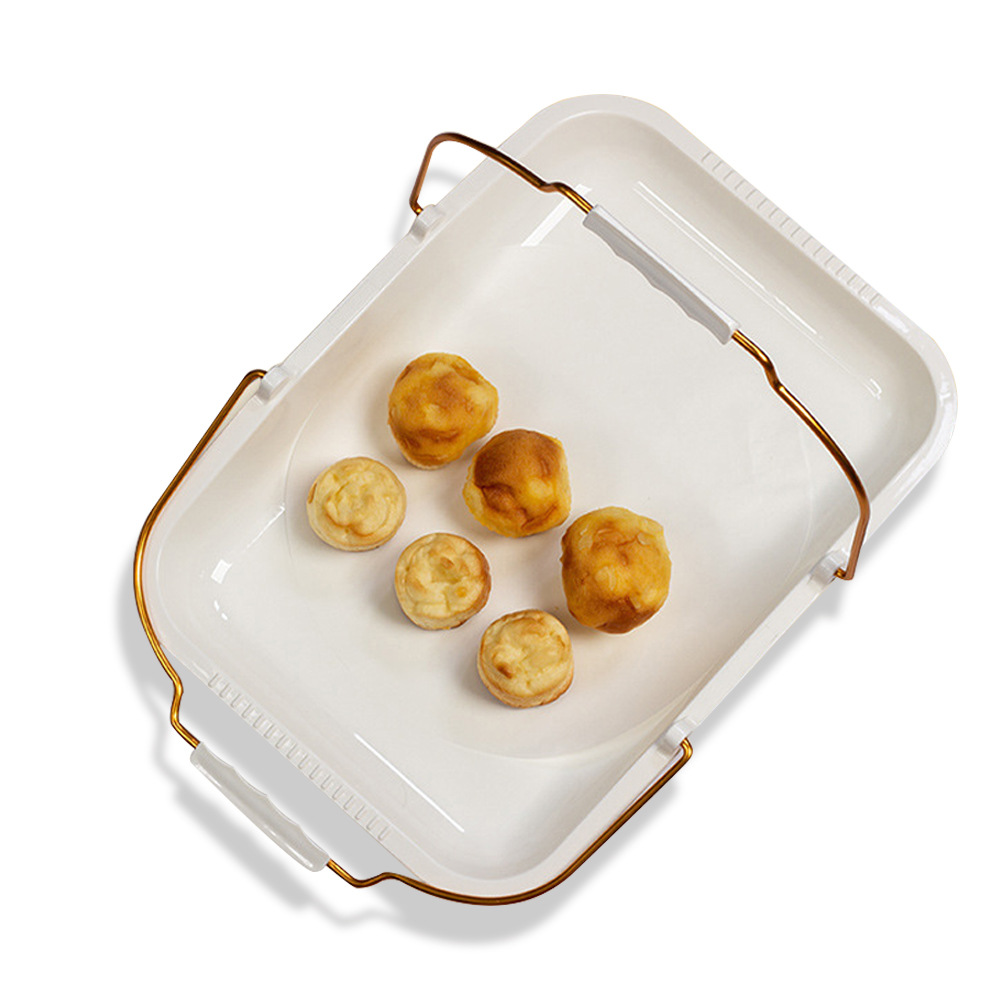 Home use plastic tea cup tray tea cup stand plate rectangular round cake afternoon tea plate bread plate tray