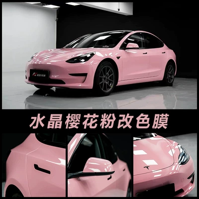 Pink Huayue Pink Crystal Rouge | Auto Color Change Film - pet-crystal-cherry-blossom-powder-152m-17m