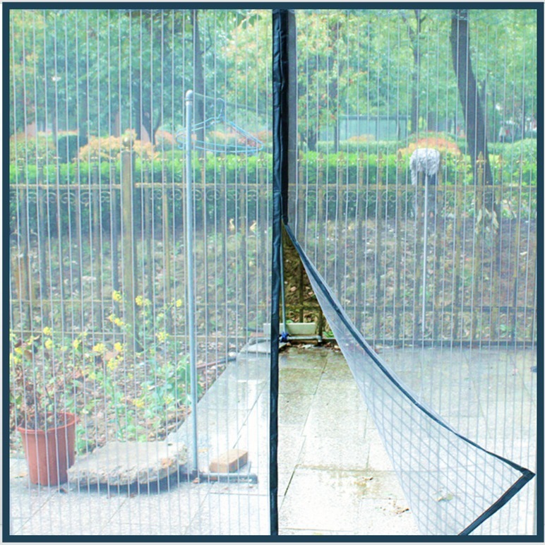 Summer Mosquito-Proof Sheer Curtains with Magic Tape Installation, Easy to Clean and Replace, Magnetic Sheer Curtains, Balcony Mosquito-Proof Magic Tool