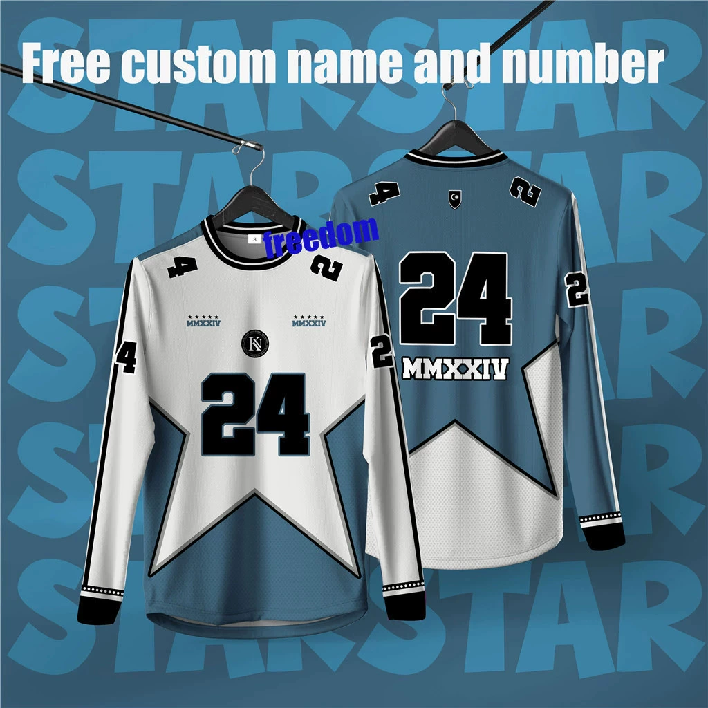 Cross-border Shopee TK [Free Design Name Number] Джерси Футболка с длинным рукавом Мужская спортивная футболка с 3D принтом