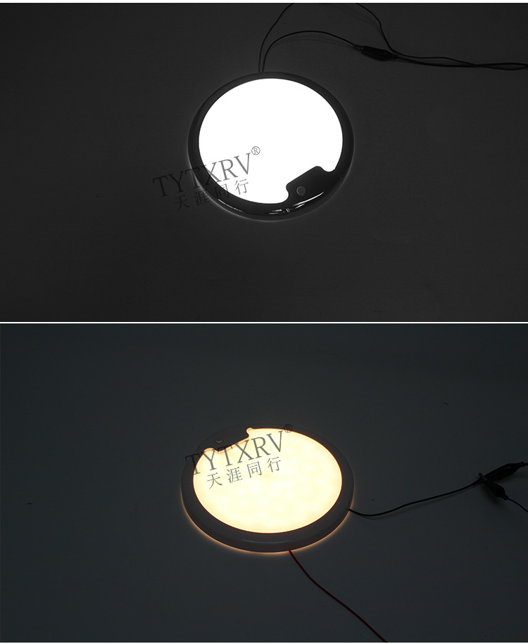 Led Rv Roof Light 12V24V Universal Ceiling Light Ultra-Thin Bed Car Light Interior Light Rv Lighting Reading Light