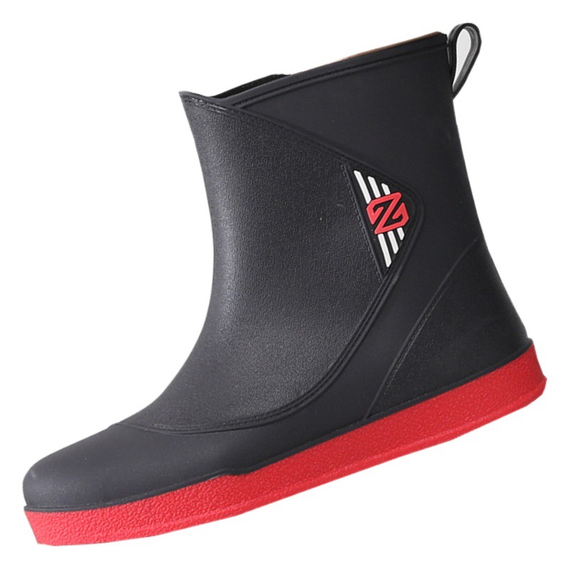2024 nuevas Botas de lluvia zapatos de goma para hombres Botas de lluvia a media pantorrilla Cocina para llevar zapatos de agua de moda Zapatos de pesca para hombres zapatos de trabajo moda