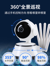 360eyes网络wifi监控摄像头5天线电子狗智能家用摄像机高清夜视