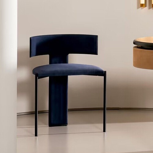 Italian Minimalist Designer Dining Chair, Modern Simple Home Office Desk Back Chair, Hotel Model Room High-End Dining Chair