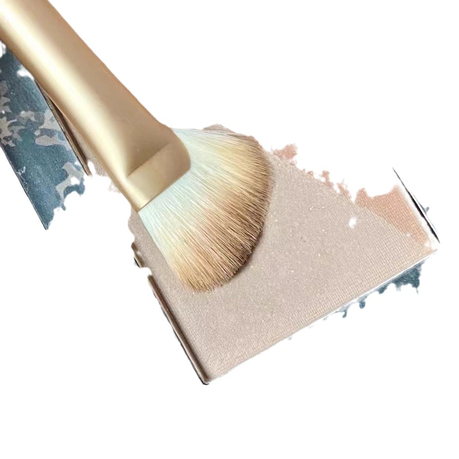 Mitad en forma de abanico nariz sombra cepillo dedo vientre nariz sombra cepillo oblicuo cabeza corrector resaltar llama cepillo portátil reparación maquillaje floración sombra
