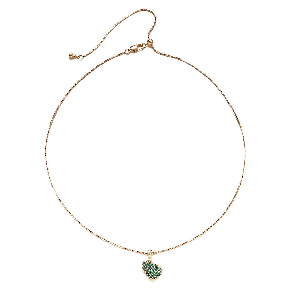 Nuevo estilo chino retro alta sensación de Año Nuevo joyería de doble cara zircon rosa verde collar de calabaza roja mujer