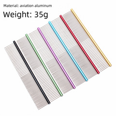 Colorful Pet Comb Brush Teddy Hair Dog Grooming Large Dog Tangle Remover Aluminum Brush Beauty Cleaning Supplies