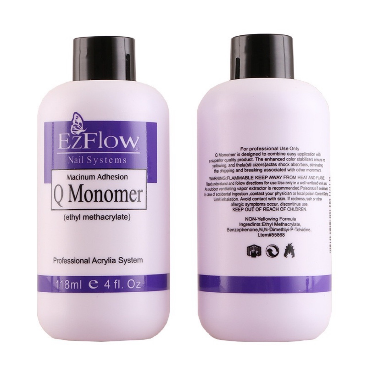 Nail Supplies Ezflow Purple Crystal Liquid 118ml Crystal Nail Supplies 58ml 236ml