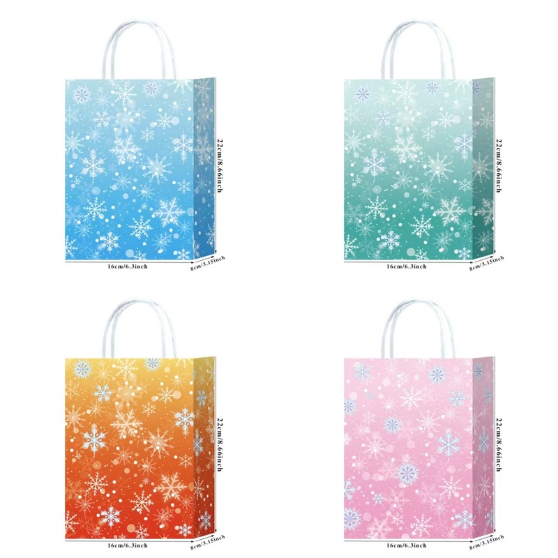 メーカーの新型アマゾン雪花8種類のクラフト紙紙袋手提げ袋ギフトバッグ共通紙袋クラシックファッション|undefined