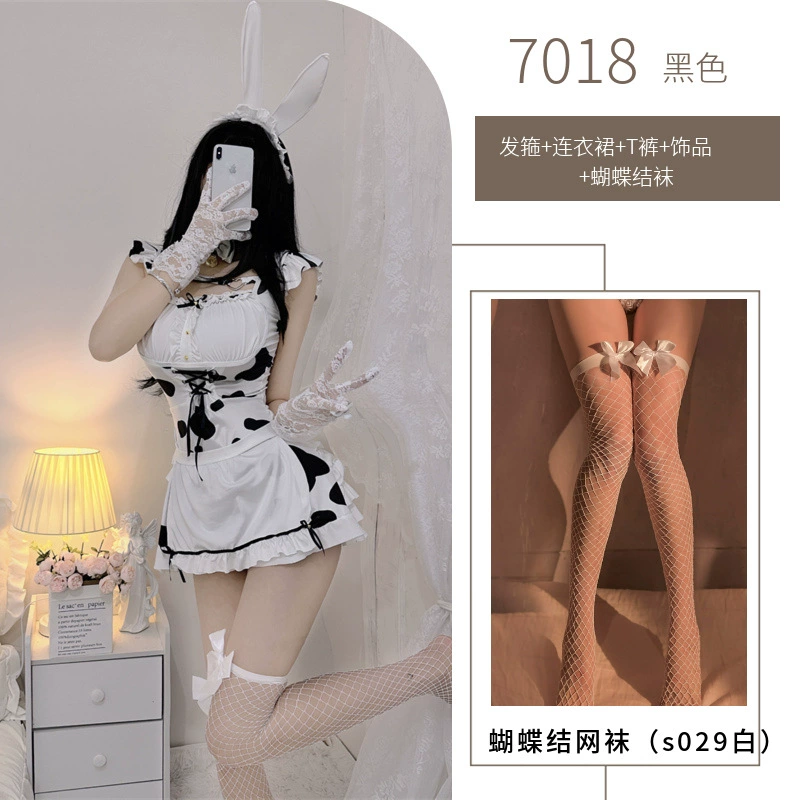 Костюм «Кролик» Lolita, милый пижамный косплей, с кружевом и ушками, один размер