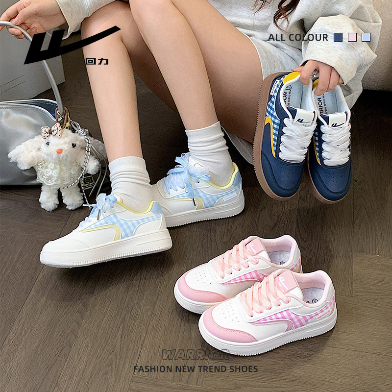 Zapatos de piso grueso de dopamina para mujeres de otoño nuevos zapatos casuales de nicho suaves con patrón de cuadrícula zapatos estudiantiles