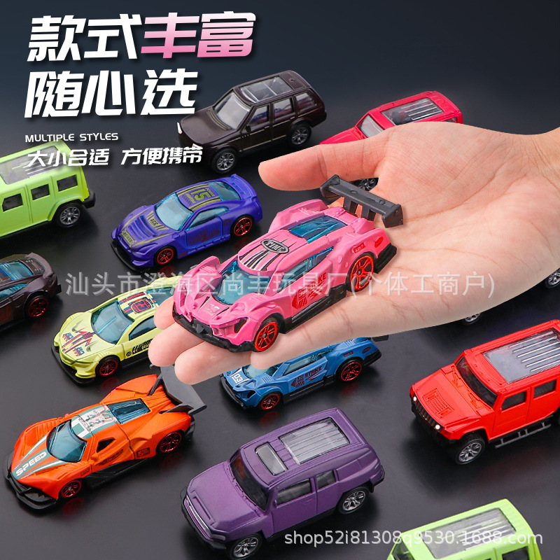 Cross-border 1:64 alloy car model temperature color change sliding racing back force off-road alloy model car suit toy
