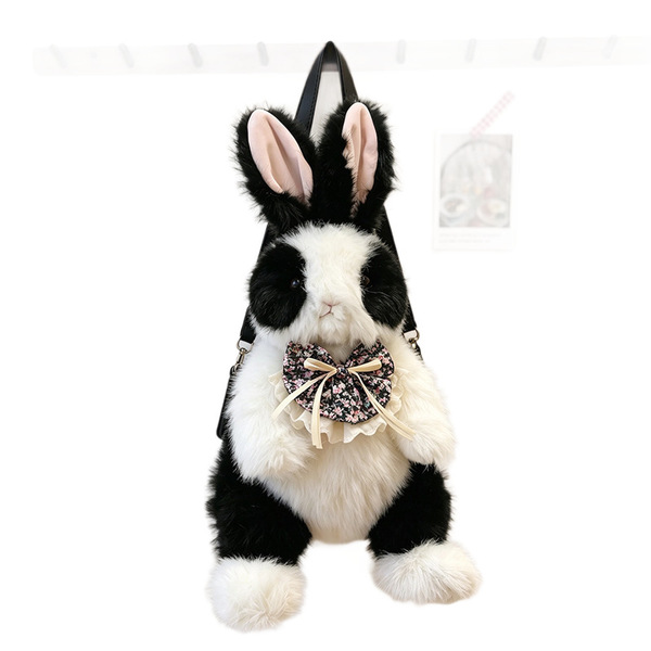 Realistic plush rabbit