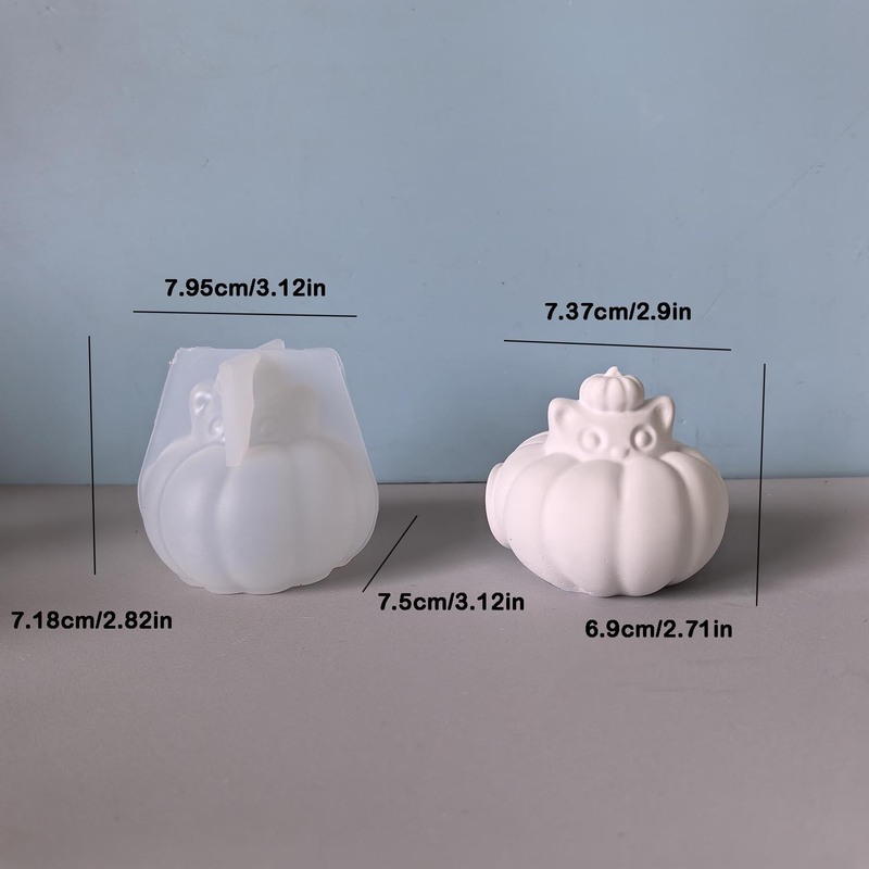 万圣节系列表情南瓜南瓜幽灵香薰蜡烛模具石膏摆件模具|undefined