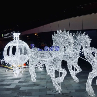 大量供应跨街灯 城市街道亮化LED马拉车灯 LED鹿拉车造型景观灯