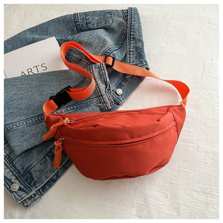 Nylon Casual Simple Trendy 2026 New Sports Waist Bag for Men and Women, Versatile for Commuting and Going Out, Single Shoulder Crossbody Bag