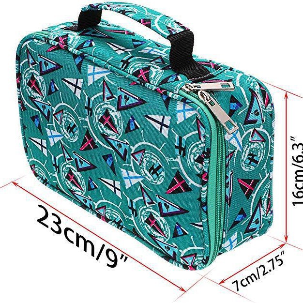 Bolsa de lápices multifuncional con pincel de acuarela de plomo de colores de 72 agujeros, correa extraíble, bolsa para bolígrafos de dibujos animados portátil