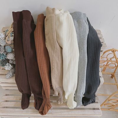 Winter models Plush thickening keep warm monochrome children Pantyhose Double needle Hang Article girl Primer Panty hose Nubao trousers