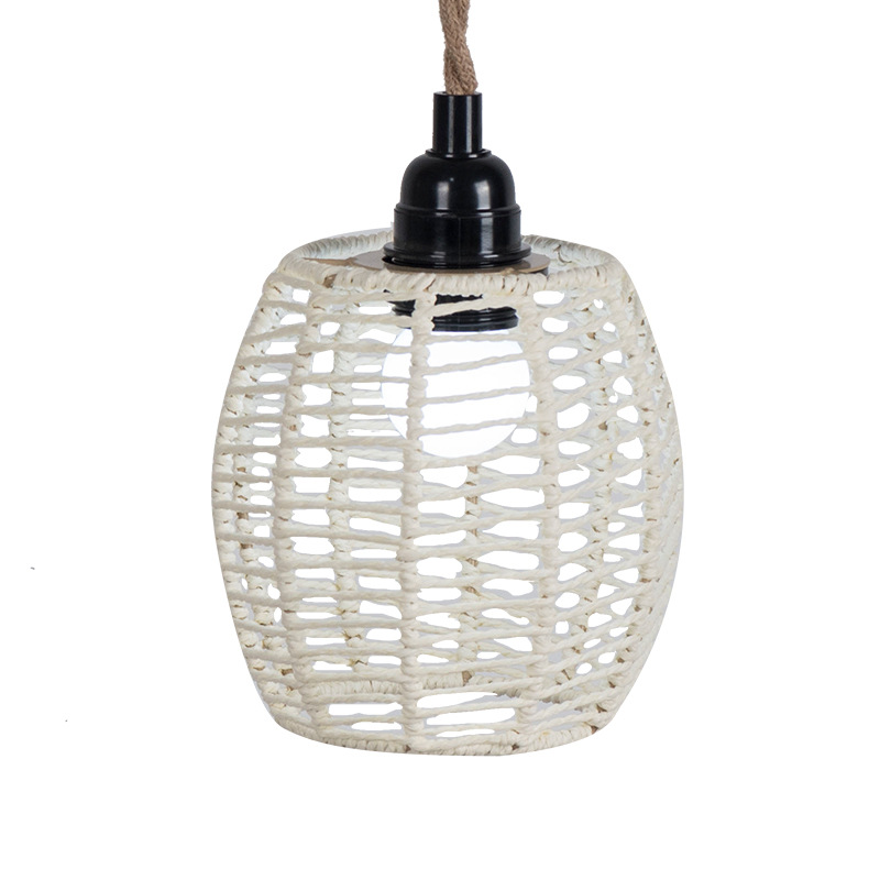 Lámpara de viento silenciosa sala de estar comedor sala de té casa de alojamiento tienda de té de leche personalidad de estilo chino medieval tejido a mano lámpara de lámpara
