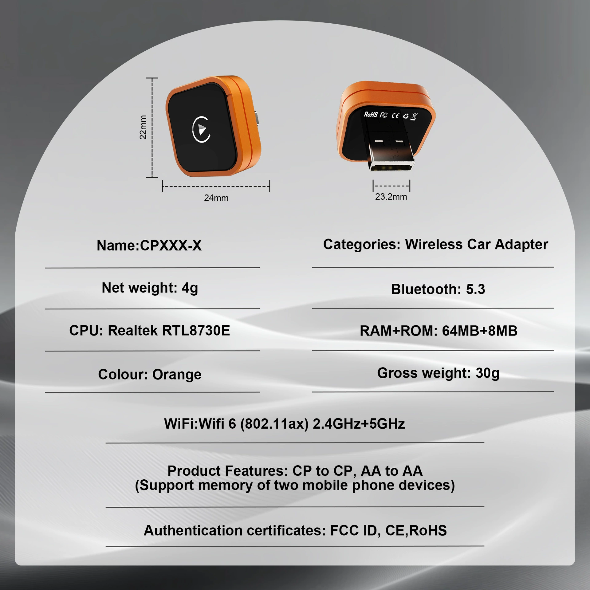 CP027-4 проводной к беспроводной CarPlay бокс Android Apple автомобиль универсальная интеллектуальная связка настройка
