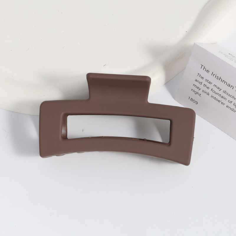 Amazon Venta caliente Frosted clip grande geométrica trasera horquilla elegante temperamento tiburón clip de alto grado tocado