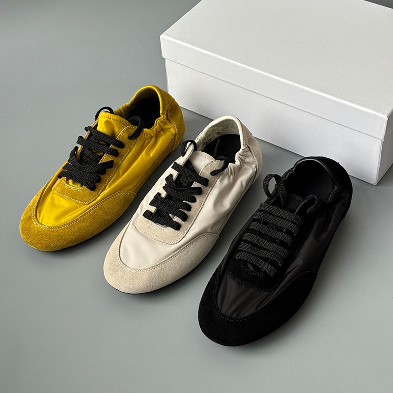 2025 새로운 정품 가죽 독일 트레이닝 슈즈 여성 플랫 캐주얼 패션 스포츠 스니커즈 올 매치 포레스트 검프 슈즈 레이스 업 슈즈