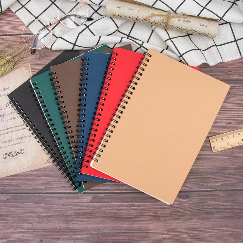 Kraft Paper Notebook Wholesale Student Diary Coil Notebook display picture 1