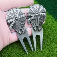 Новый творческий космический корабль Goling вилка Golf Металлическая вилка/газон ремонт Golf Divot Tool