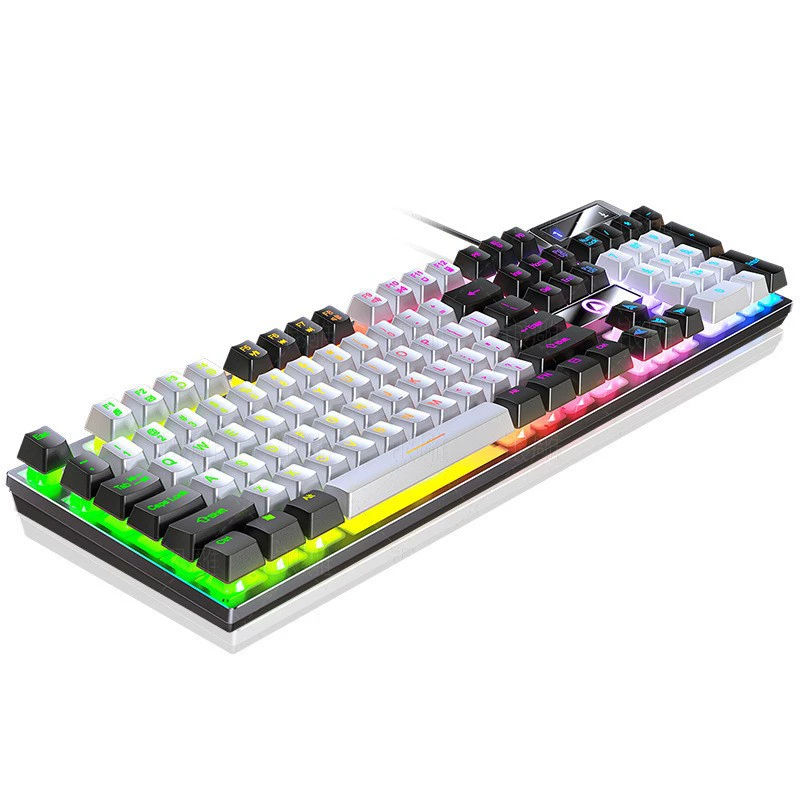 Игровой кабель клавиатуры K500 с цветной подсветкой - светящаяся механическая клавиатура с сенсорным экраном - настольный компьютер, аксессуары для трансграничного использования