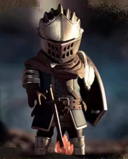 Подтверждённый подлинный слепой набор Dark Souls яйцо фігура Black Soul Knight на день рождения однокласснику