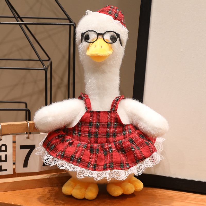 Bebé pato muñeca feliz pato muñeca cóncava modelado pato amarillo juguete de peluche regalo de cumpleaños para chicas