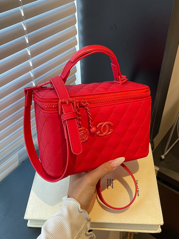 女士手提菱格小包包女包2025新款跨境欧美时尚斜挎盒子包handbag|undefined