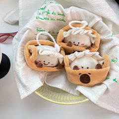 赤い本の同じタイプのかわいいカピバラの水餃子のシミュレーションの人形のぬいぐるみのぬいぐるみのペンダントのアイデアのかばんのカピバラのキーホルダー