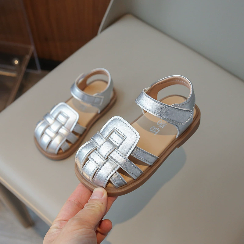 Children's summer sandals, woven shoes for princess, Korean style, 2024 years, 3-6 years