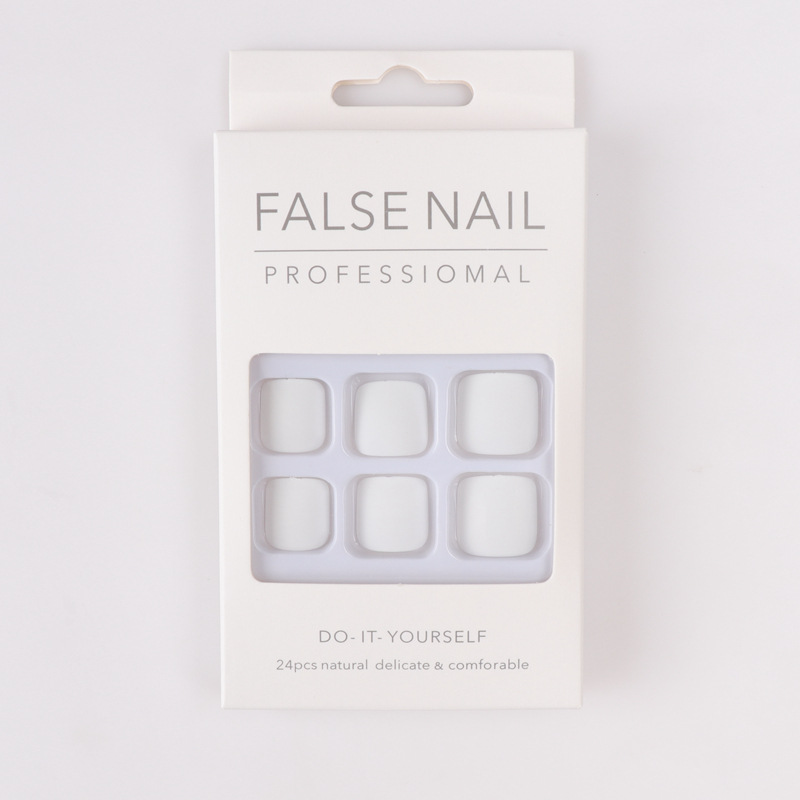 Matte solid color fake nails for nails