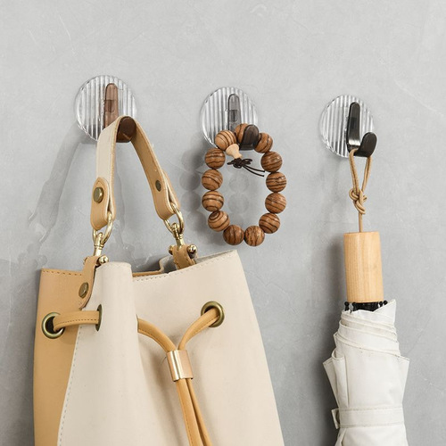 No-punch hooks, strong adhesive hangers, wall-mounted, kitchen and bedroom door behind clothes, seamless adhesive hooks