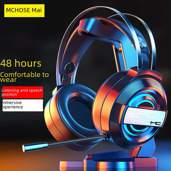 MCHOSE Mai from Computer Headset X9 Headset Bass E-sports Game Eating Chicken with Microphone E-sports Headset