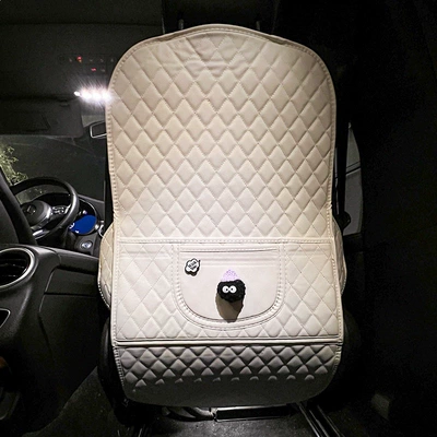 Chair back anti-kick pad Car Rear Seat Protection Pad - little-coal-ball-white-anti-kick-mat-long-version
