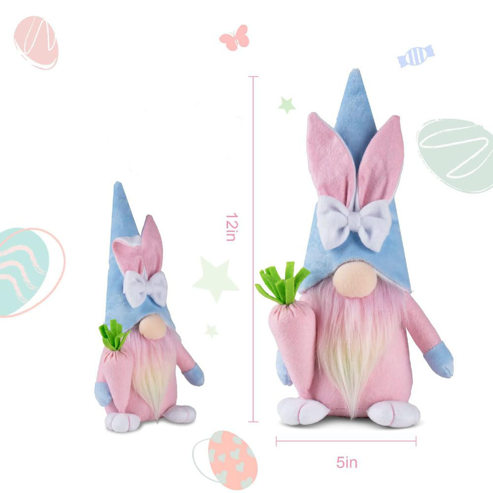 Transfronterizo nuevo conejo de Pascua muñeca sin rostro rábano huevo decoración fiesta atmósfera Decoración