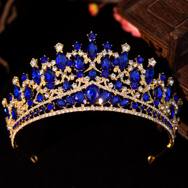 New Korean Style Bridal Tiara Crown Luxurious Brick Crystal Diadem Princess Birthday Bride Wedding Marriage New Korean Style Bridal Tiara Crown Luxurious Brick Crystal Diadem Princess Birthday Bride Wedding Marriage