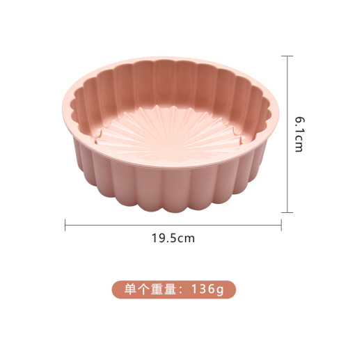 Cross-border best-selling 100-fold round silicone egg cake mold with sunflower shape, household baking tool silicone kitchenware
