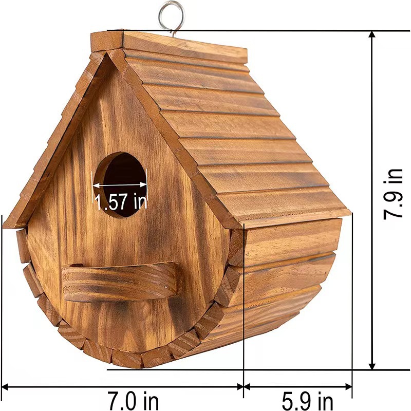Casa de pájaros semicircular