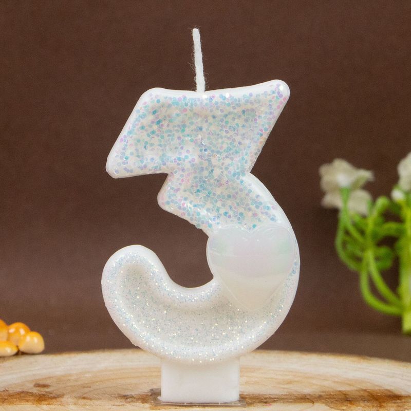 数字蜡烛生日蛋糕节庆派对装饰创意插件diy手工白色蜡烛电商跨境|undefined