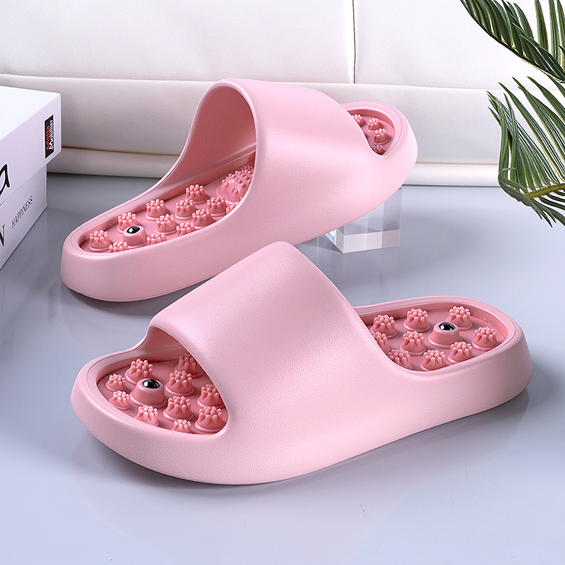 Acupressure Board Massage Slippers for Women, Summer Home Indoor Non-Slip Thick-Soled Slippers, Fashionable, Comfortable and Simple Sandals