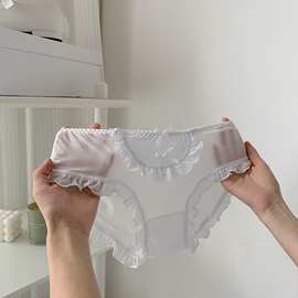 日系萝莉纯欲牛奶丝丝滑内裤女纯棉裆甜美可爱亲肤透气少女三角裤