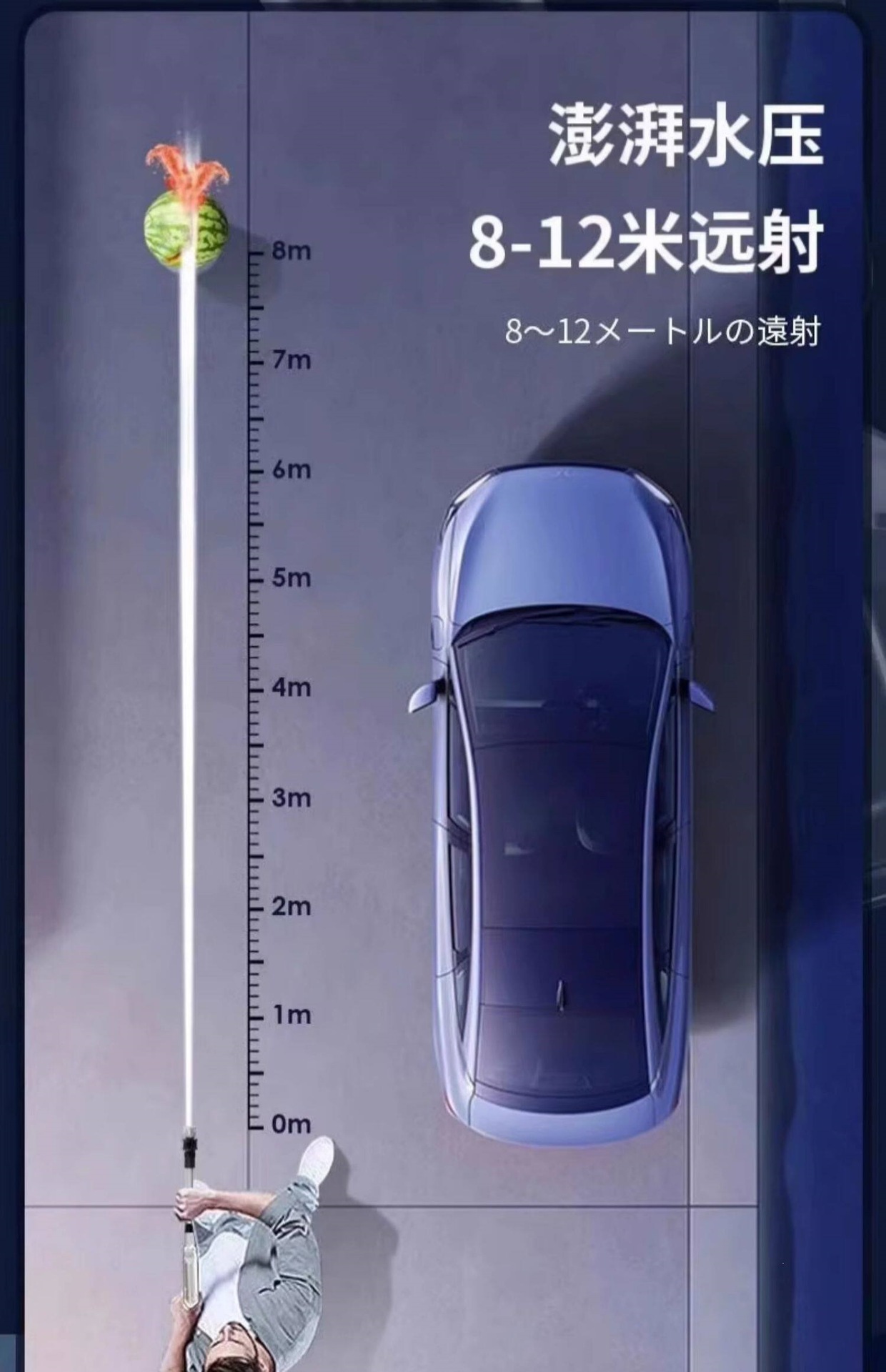 Suitable for high-pressure car wash water guns, wireless charging lithium battery, powerful household electric water gun, car wash tool