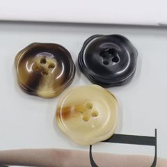 青衿棒花花形不規則異形四眼樹脂紐扣針織衫風衣大衣外套西裝扣子