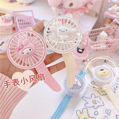 Watch fan usb charging high wind silent cute cartoon student portable mini wrist fan